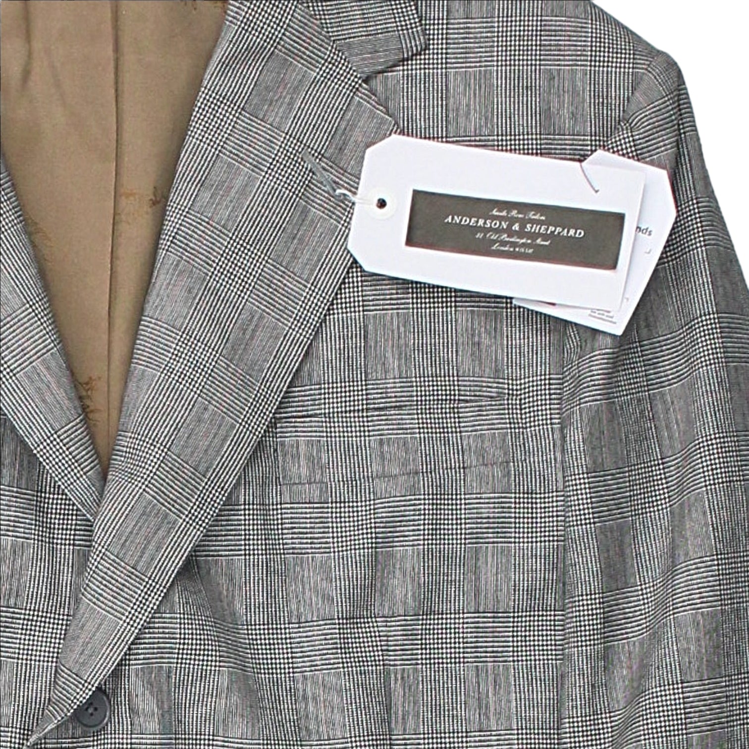 Anderson & Sheppard Black Prince of Wales Check Jacket