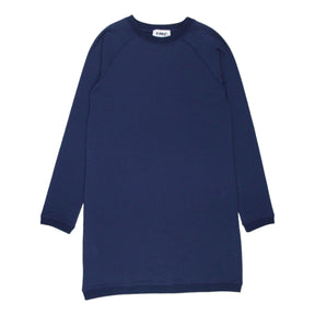 YMC Blue Cut Out Waffle Sweatshirt Dress