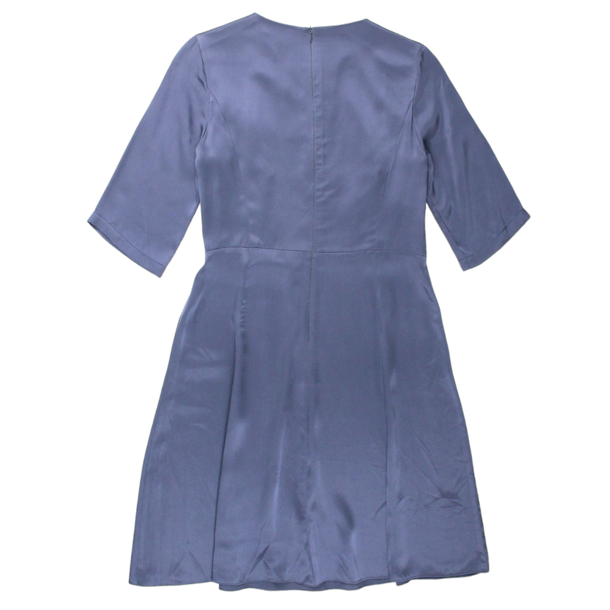 Katherine Hooker Blue Silk Midi Dress