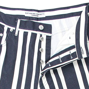 Katharine Hamnett Navy & White Striped Jeans