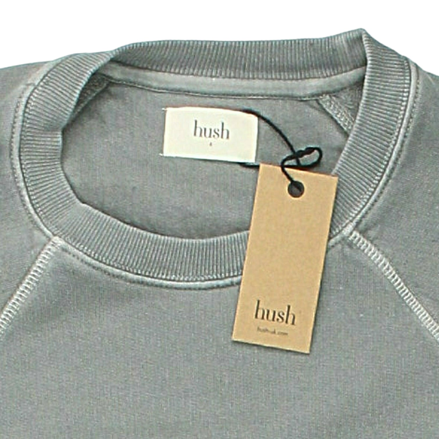 Hush Grey Puff Sleeve Sweat Tunic Dress