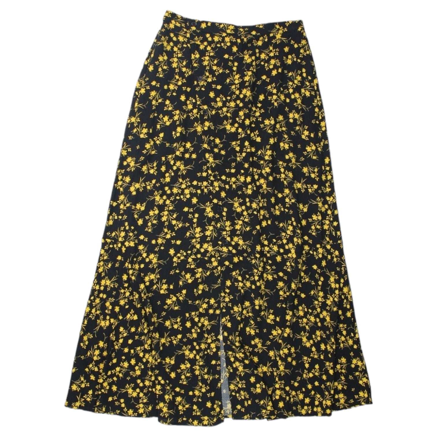 Hush Black/Yellow Amina Midi Skirt
