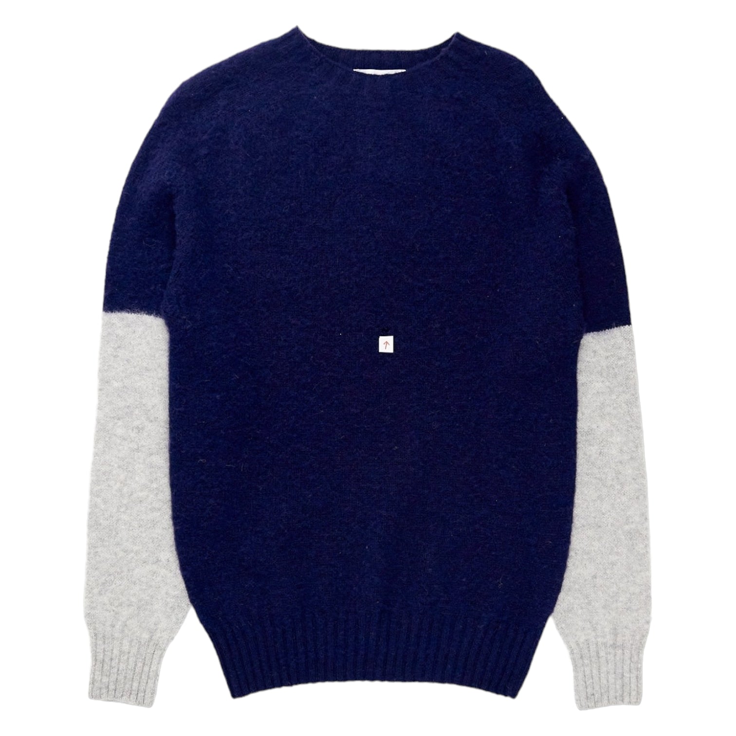 YMC Navy/Grey Crew Neck Jumper