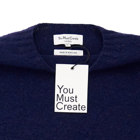 YMC Navy/Grey Crew Neck Jumper