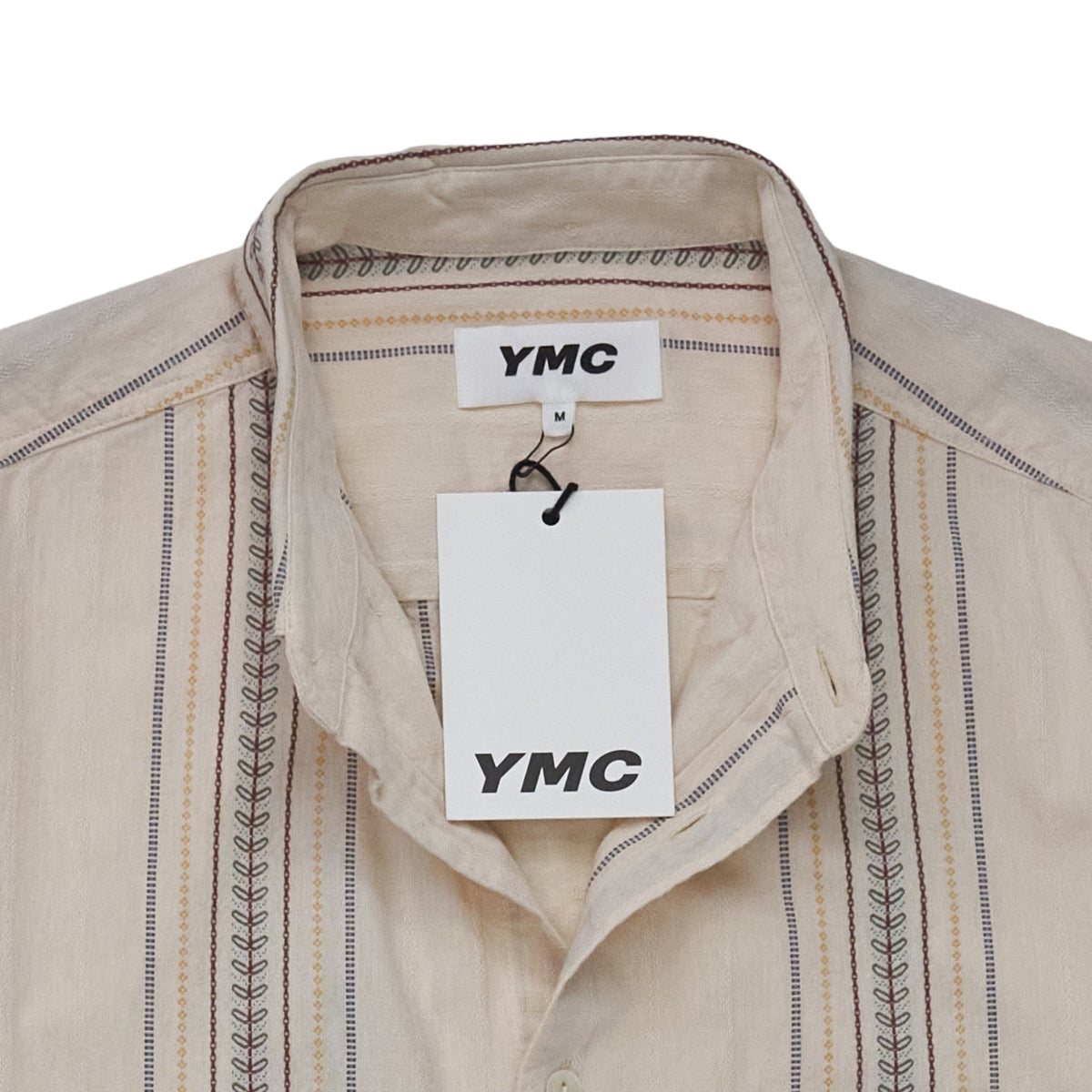 YMC Ecru Embroidered Dean Shirt