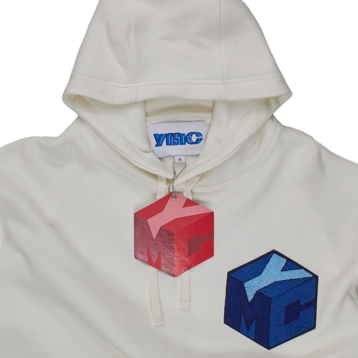 YMC White 3D Logo Hoody