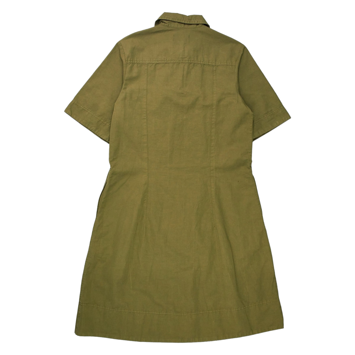YMC Olive Cotton 1/4 Zip Dress