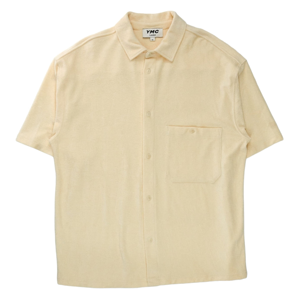 YMC Cream Towelling Bowling Shirt