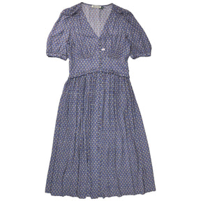 Baukjen Blue Woodblock Suzy Dress