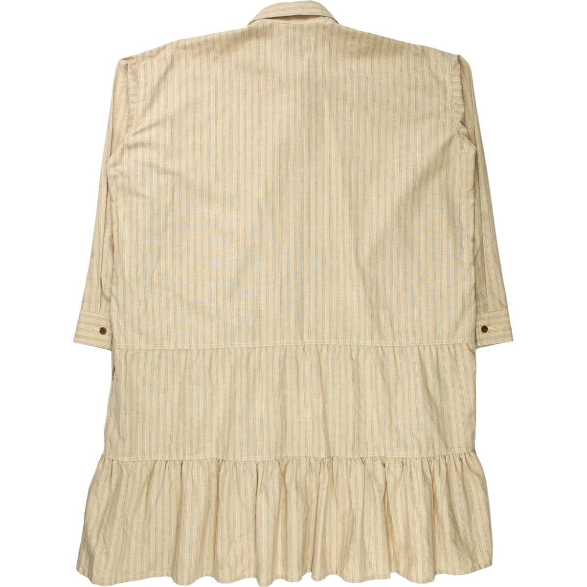 YMC Cream/Brown Tiered Shirtdress