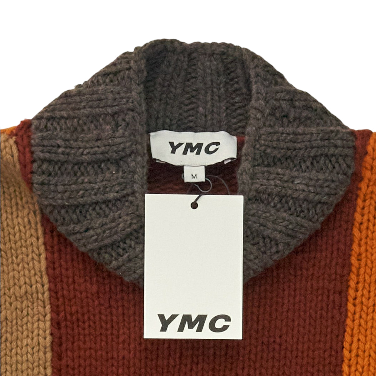 YMC Brown/Multi Patchwork Knit Jumper