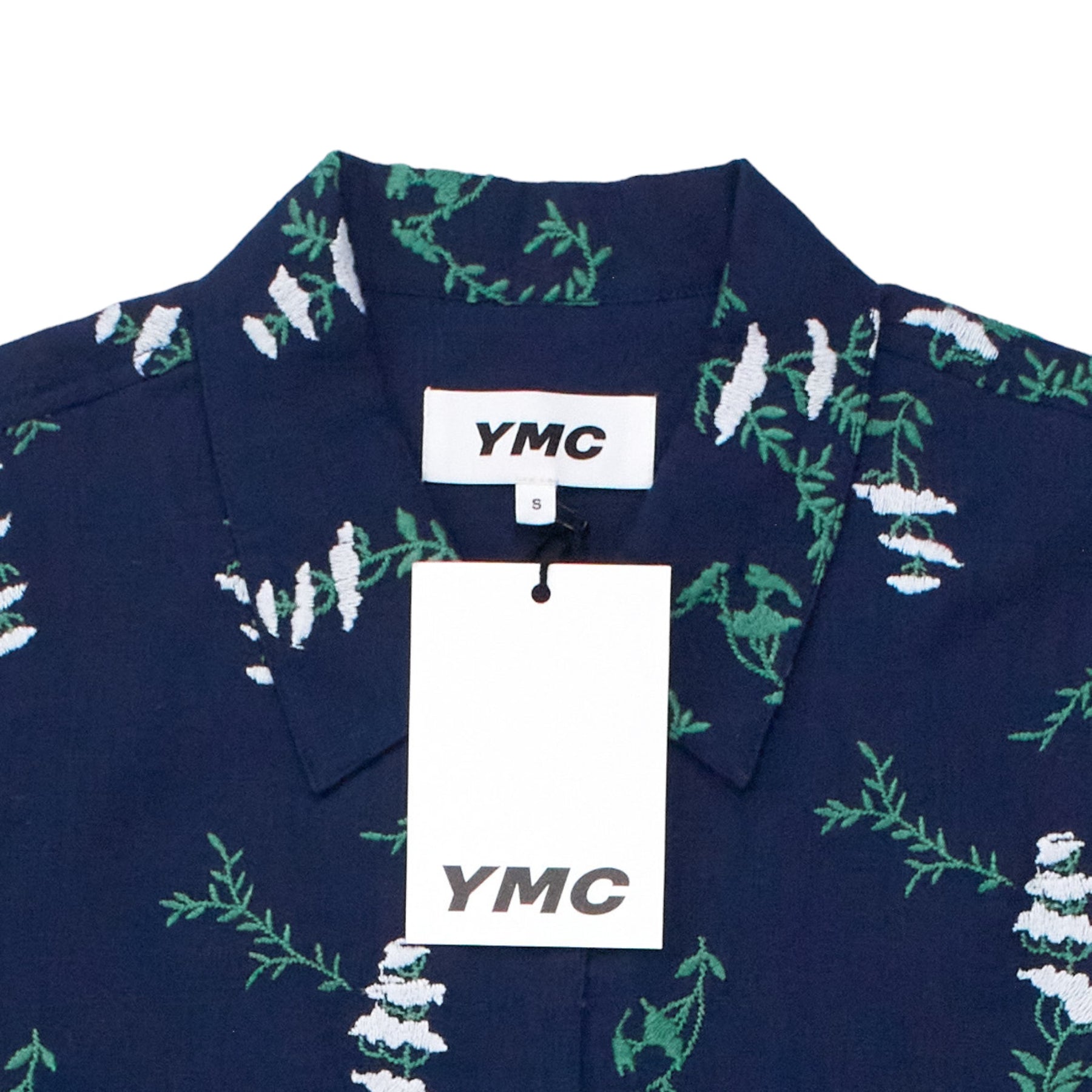 YMC Navy Vegas Embroidered Shirt