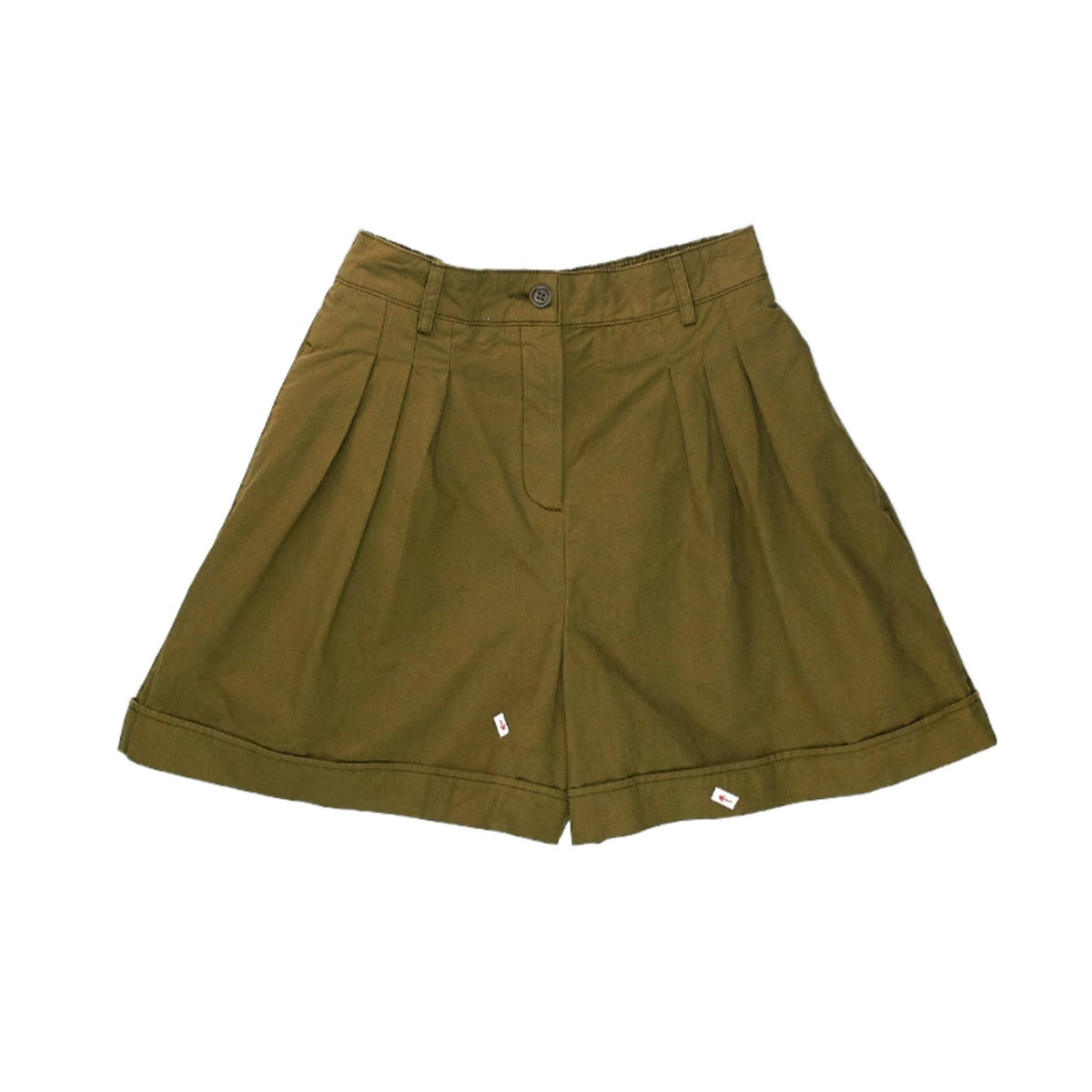 YMC Dark Olive Pleated Shorts