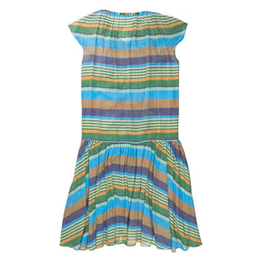 YMC Blue/Multi Ruched Dress