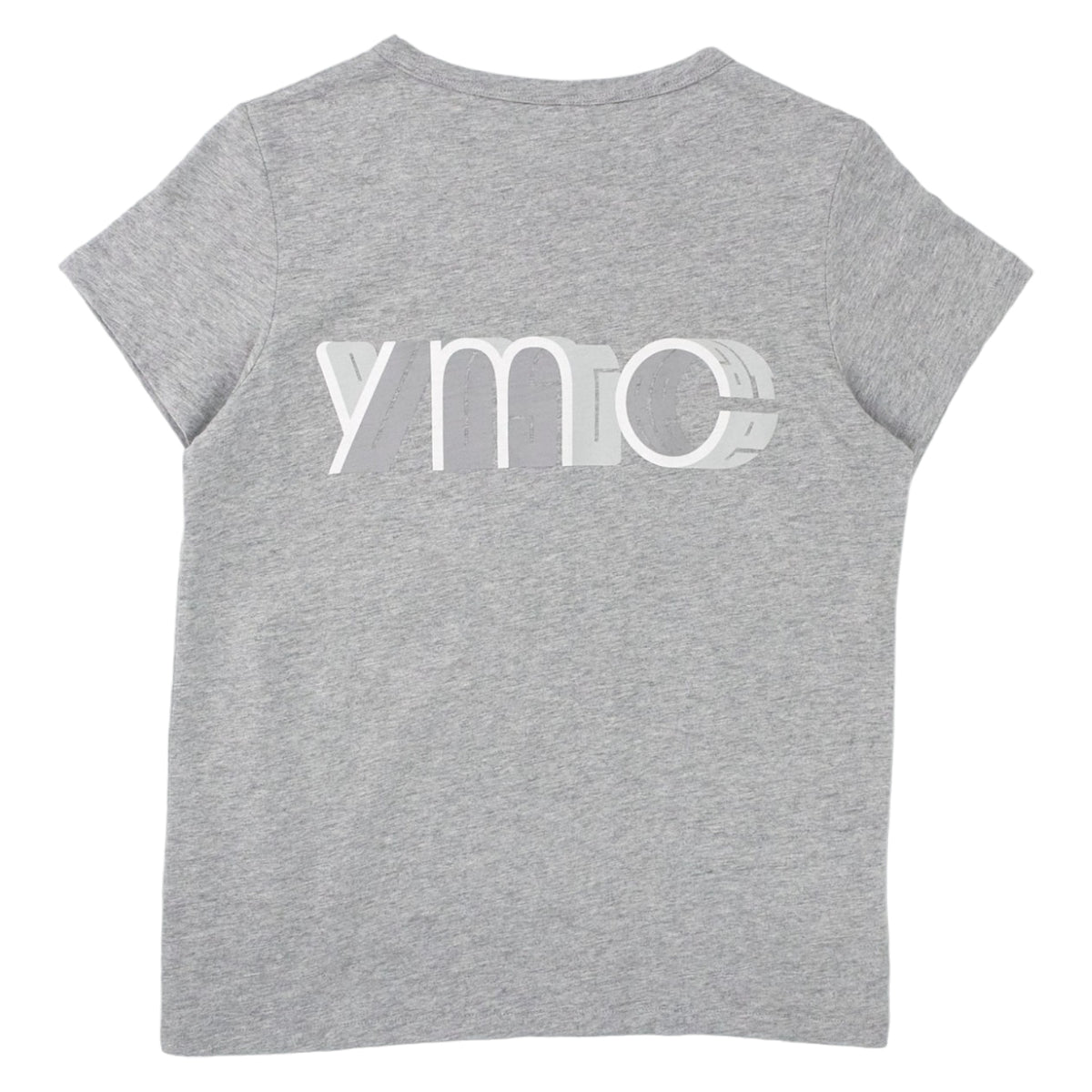 YMC Grey Marl Logo T-Shirt