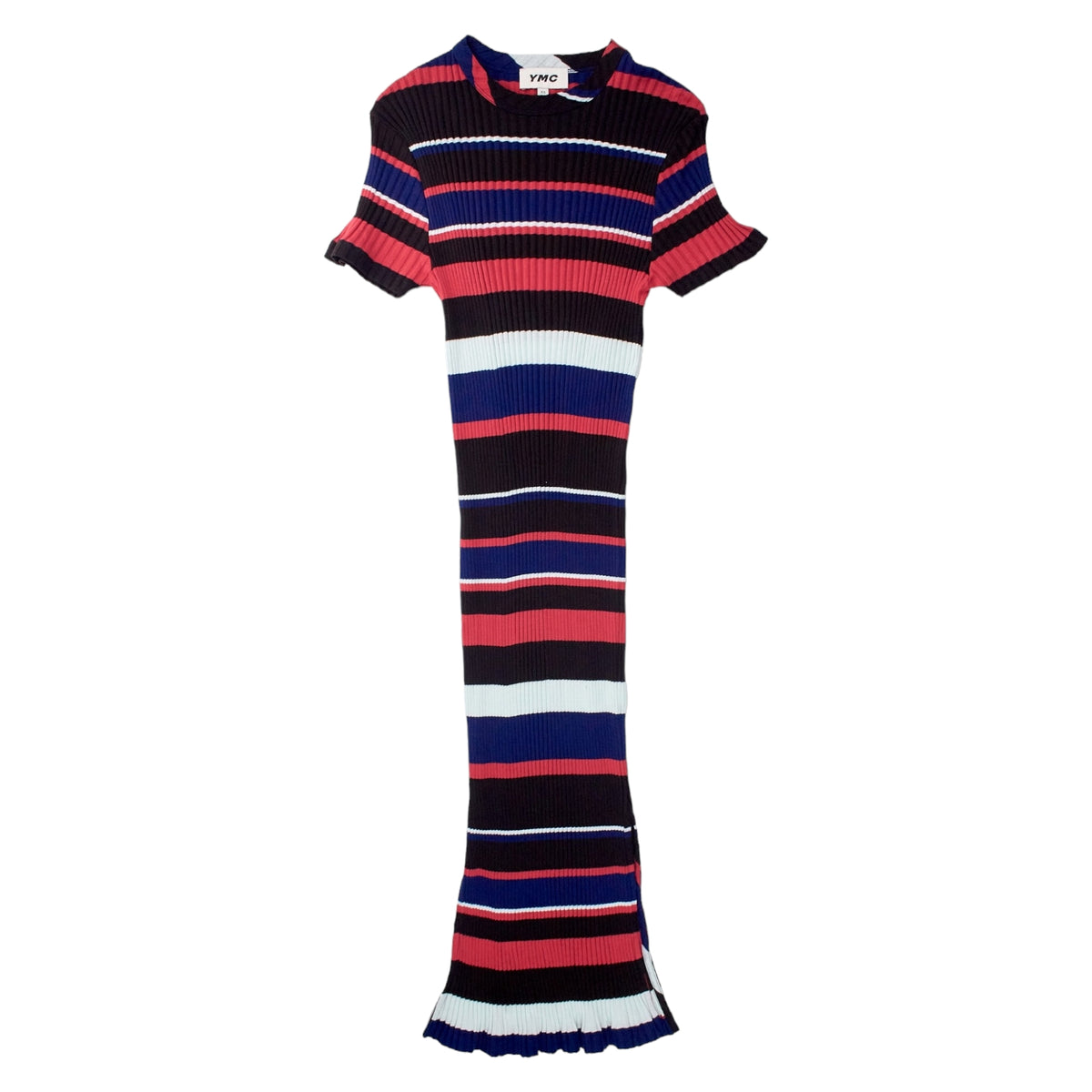 YMC Brown/Blue Stripe Rib Dress