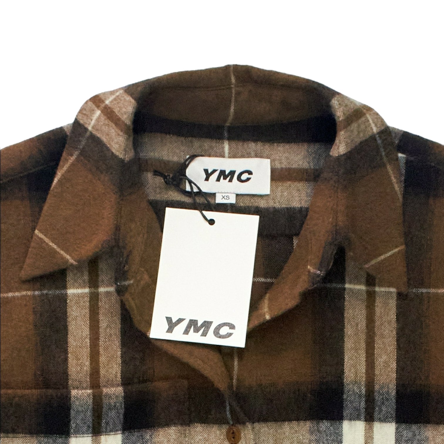 YMC Brown Plaid Flannel Shirt