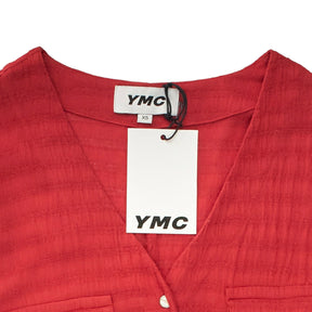 YMC Red Seersucker Top