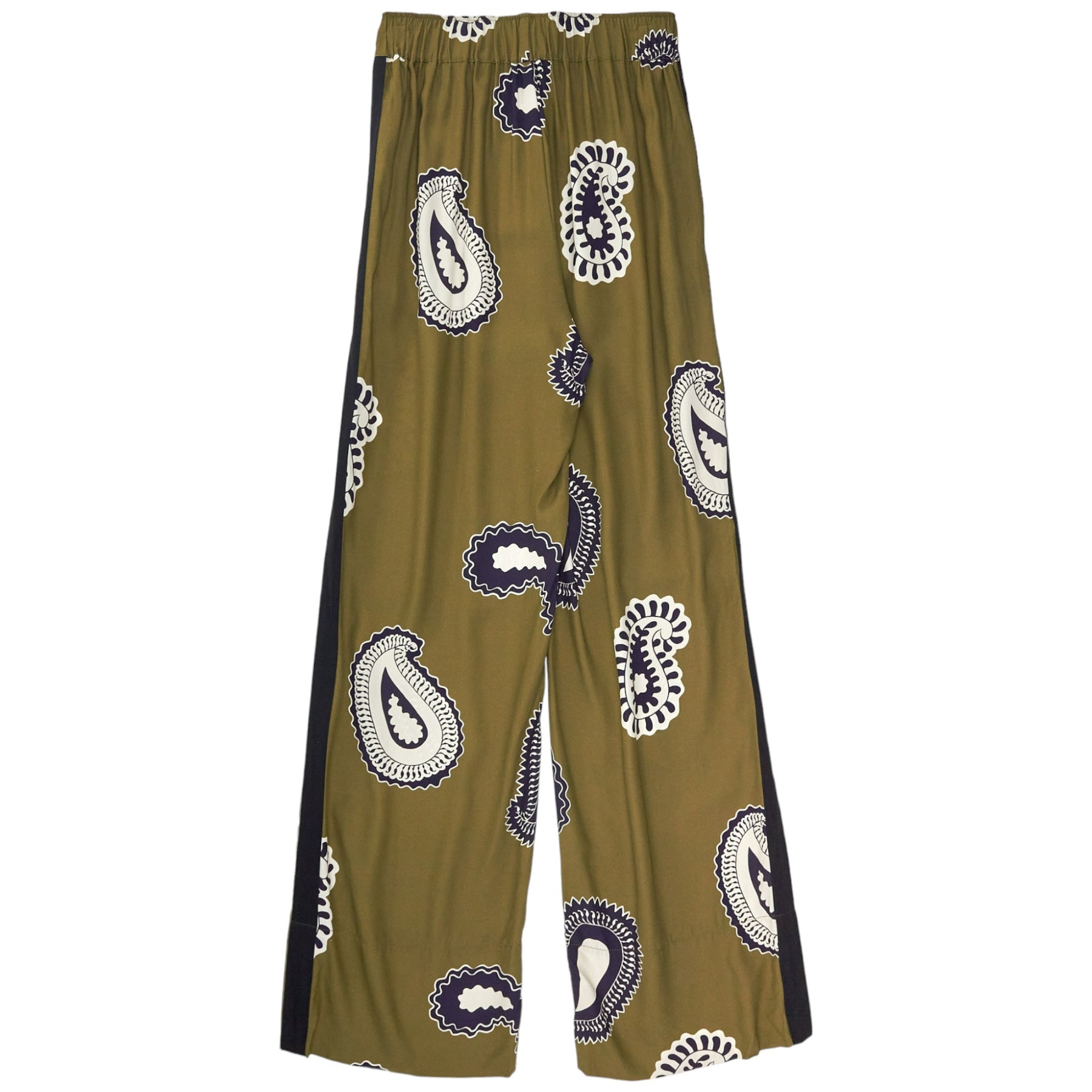 Sunset Lover Olive Paisley Dali Silk Pant