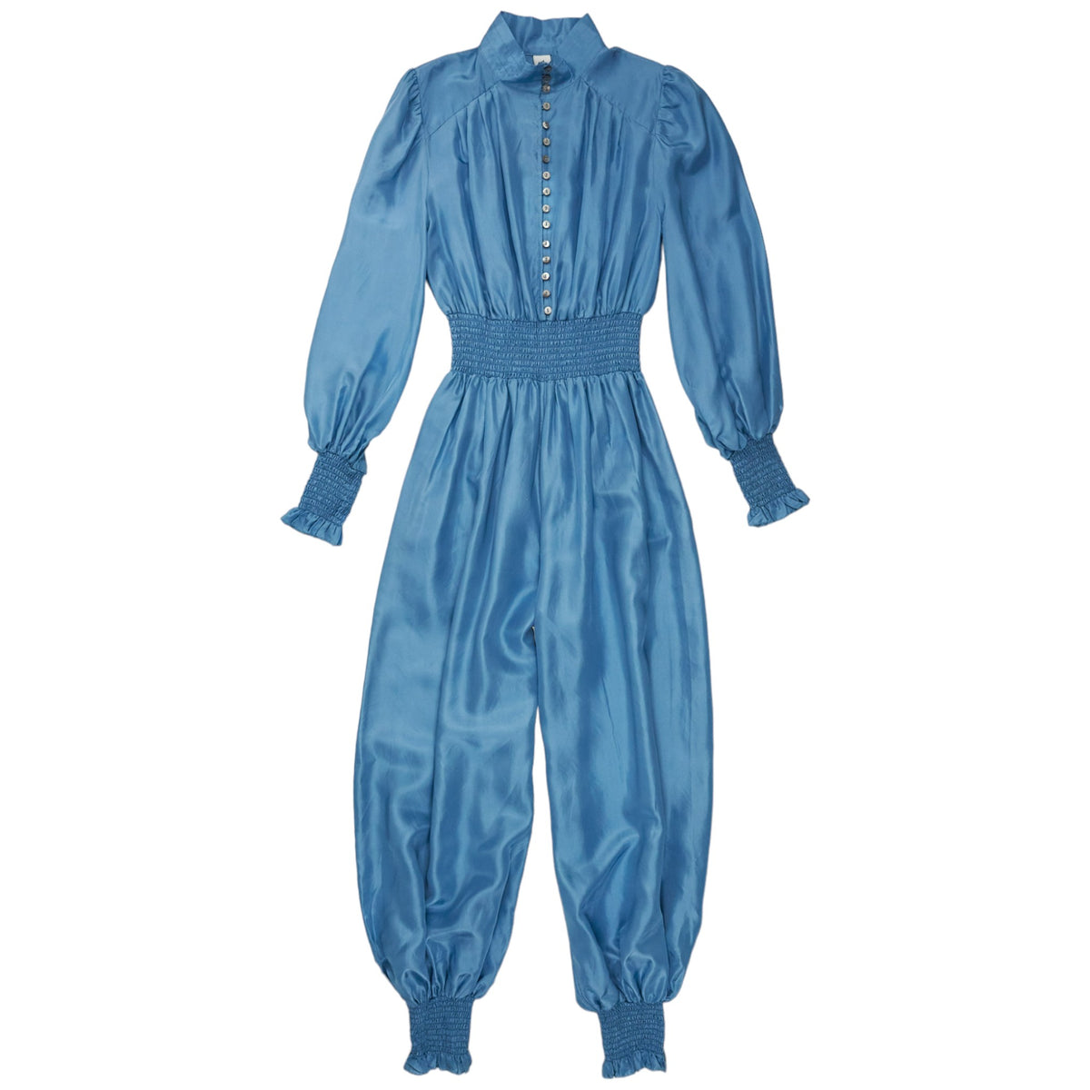 Tigerlily Cerulean Silk Jumpsuit