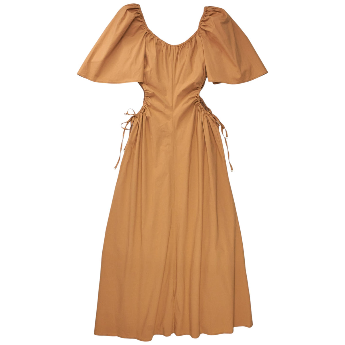 Sunset Lover Brown Cut-Out Ruched Dress