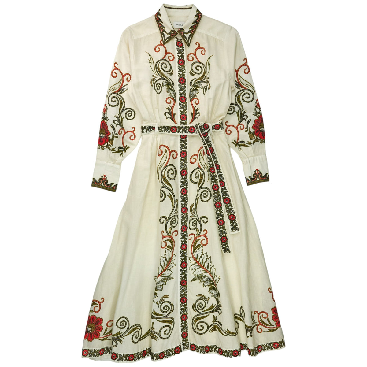 Tigerlily Cream Nimali Midi Dress