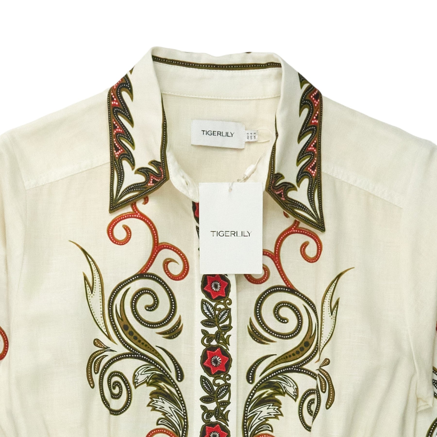 Tigerlily Cream Nimali Midi Dress