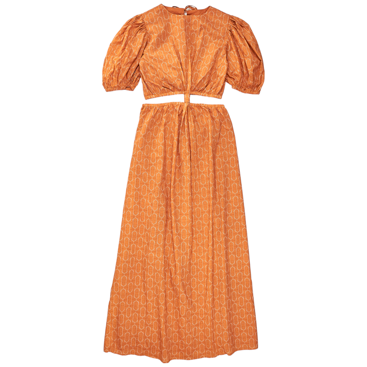 Sunset Lover Burnt Orange Cut-Out Dress