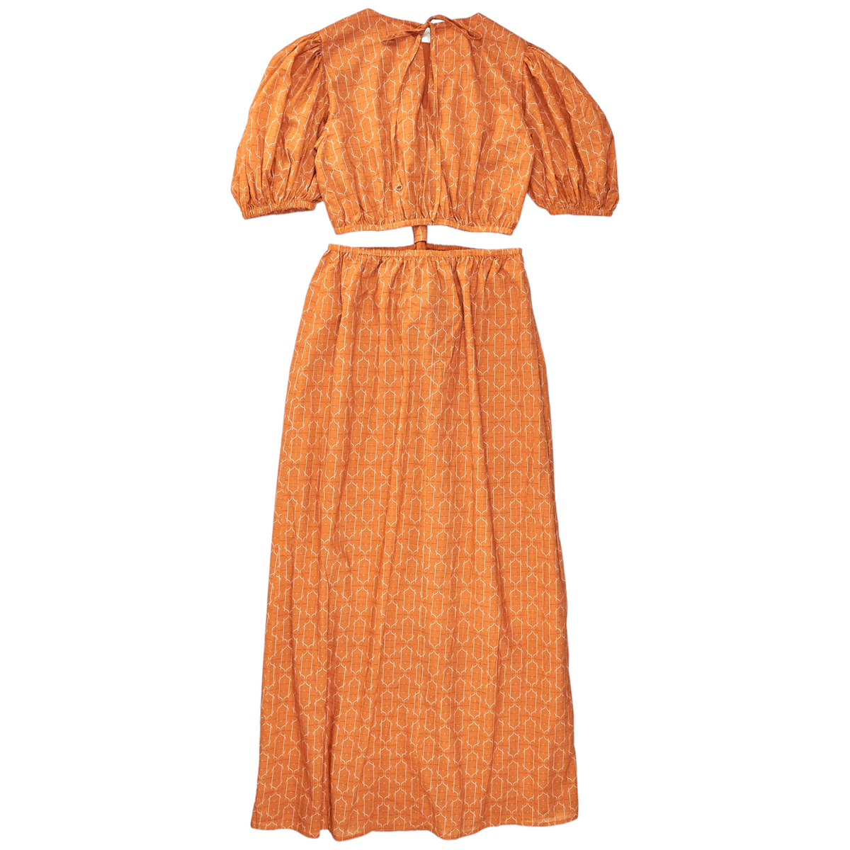 Sunset Lover Burnt Orange Cut-Out Dress