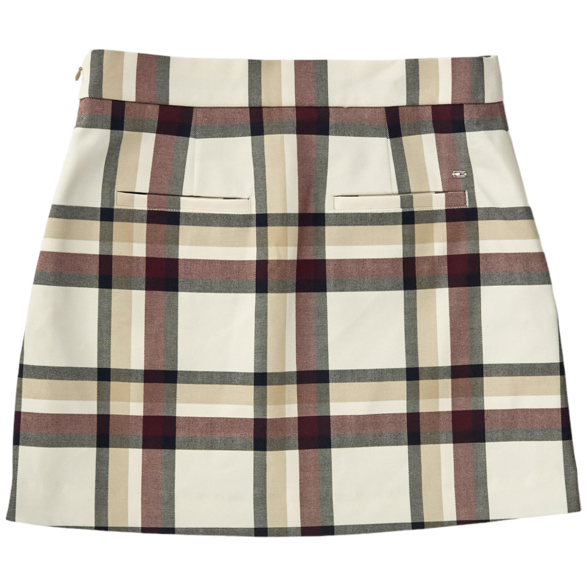 Tommy Hilfiger Cream/Multi Check Mini Skirt