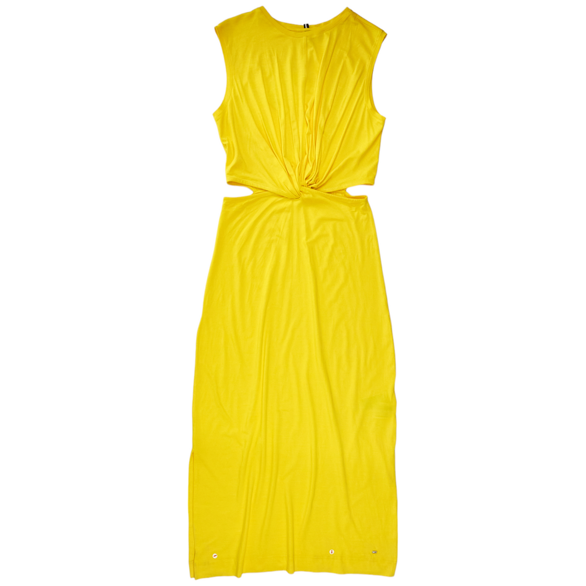 Tommy Hilfiger Yellow Cut-Out Midi Dress