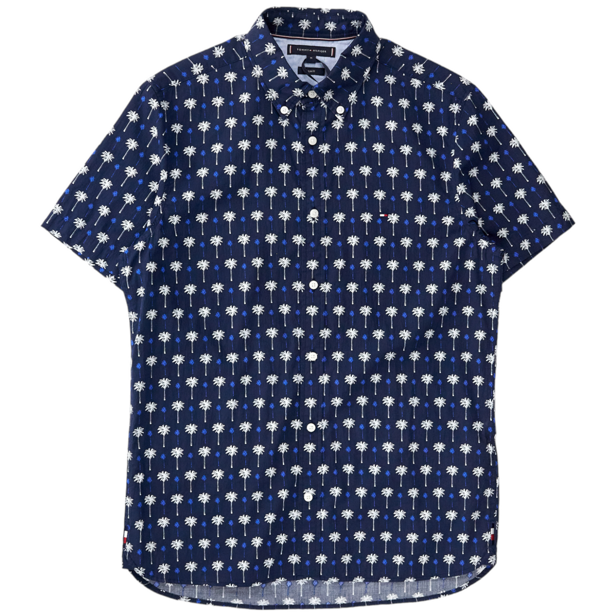 Tommy Hilfiger Navy Palm Print Shirt