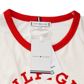 Tommy Hilfiger White/Red Varsity Flock Tee