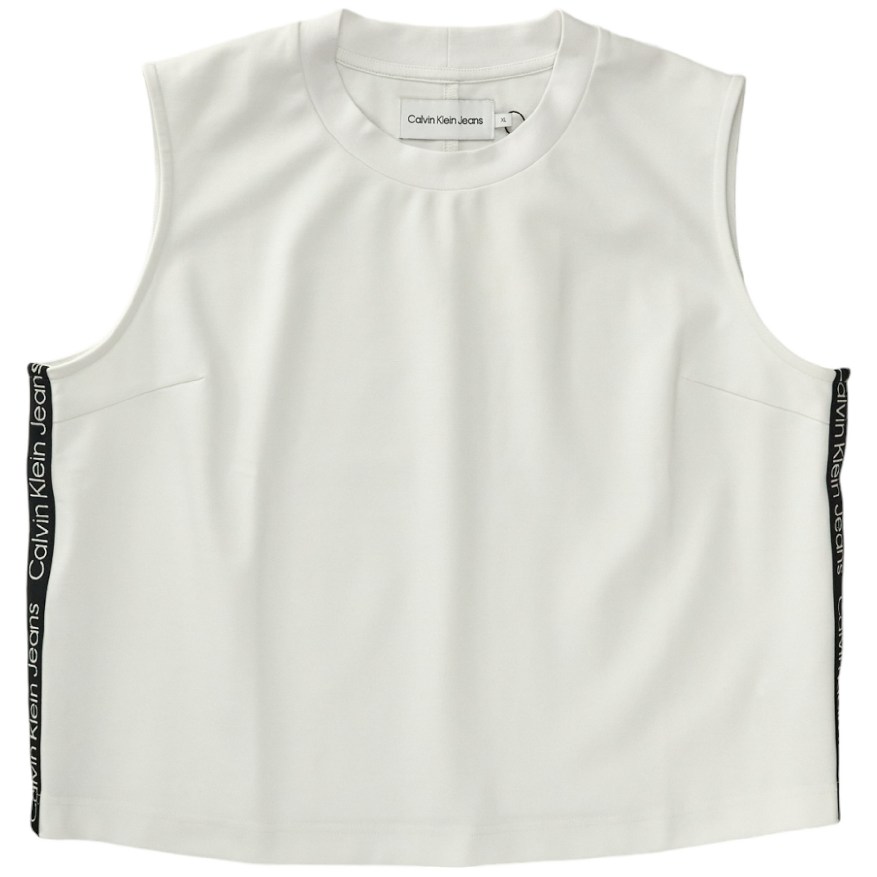 Calvin Klein Jeans White Logo Tape Top