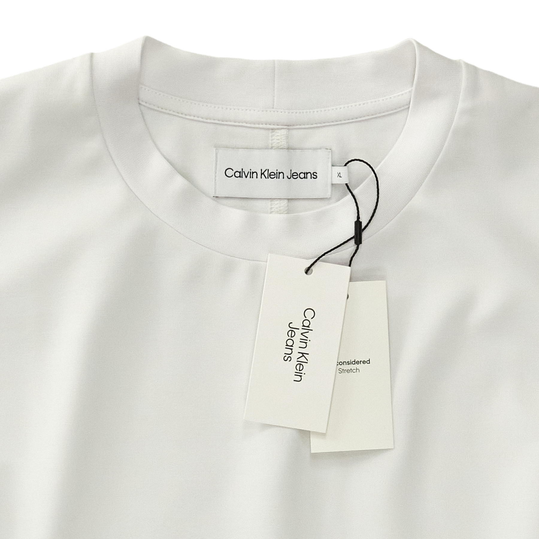 Calvin Klein Jeans White Logo Tape Top