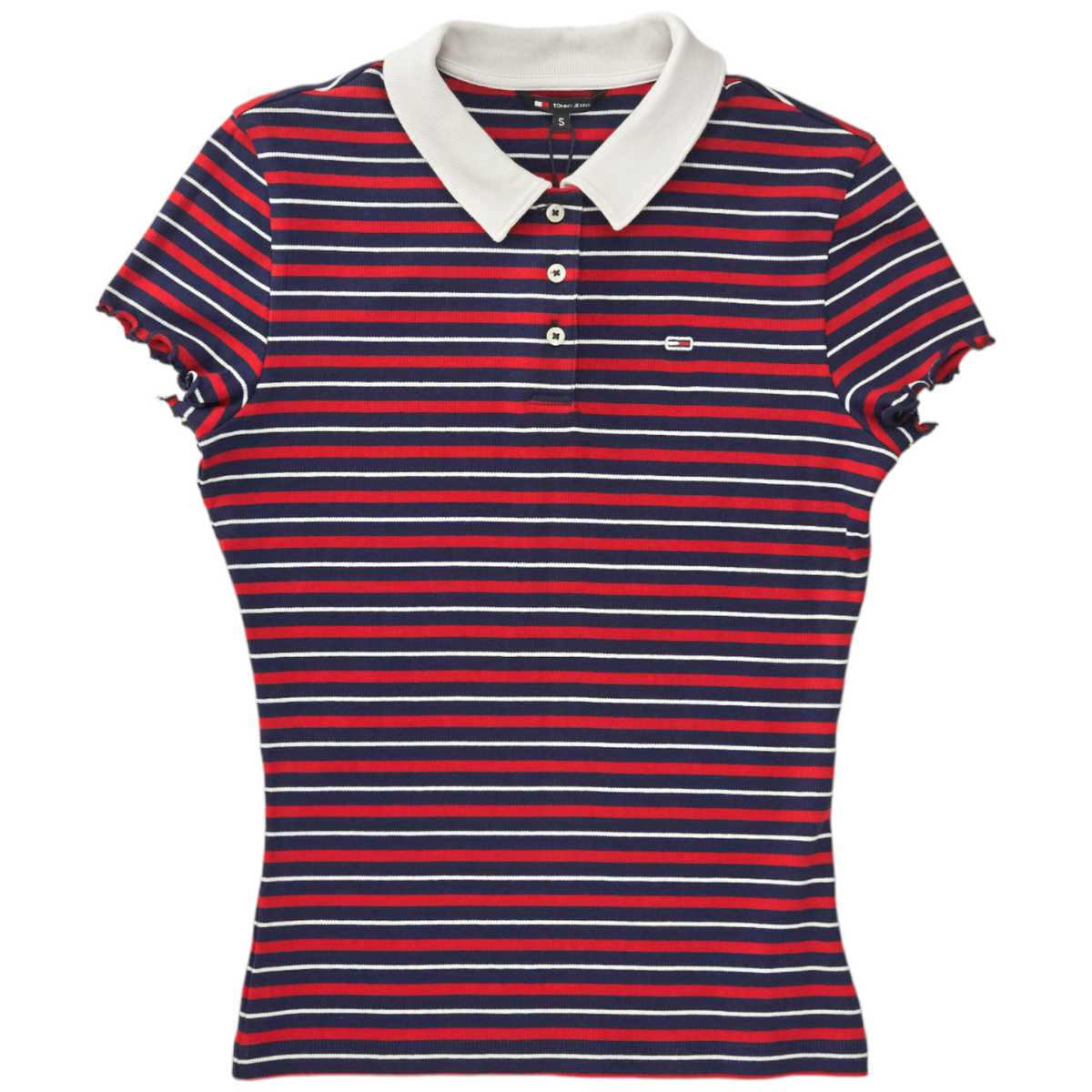 Tommy Jeans Navy Stripe Polo Shirt