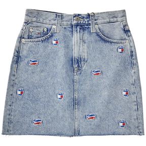 Tommy Jeans Blue Denim Mom Skirt