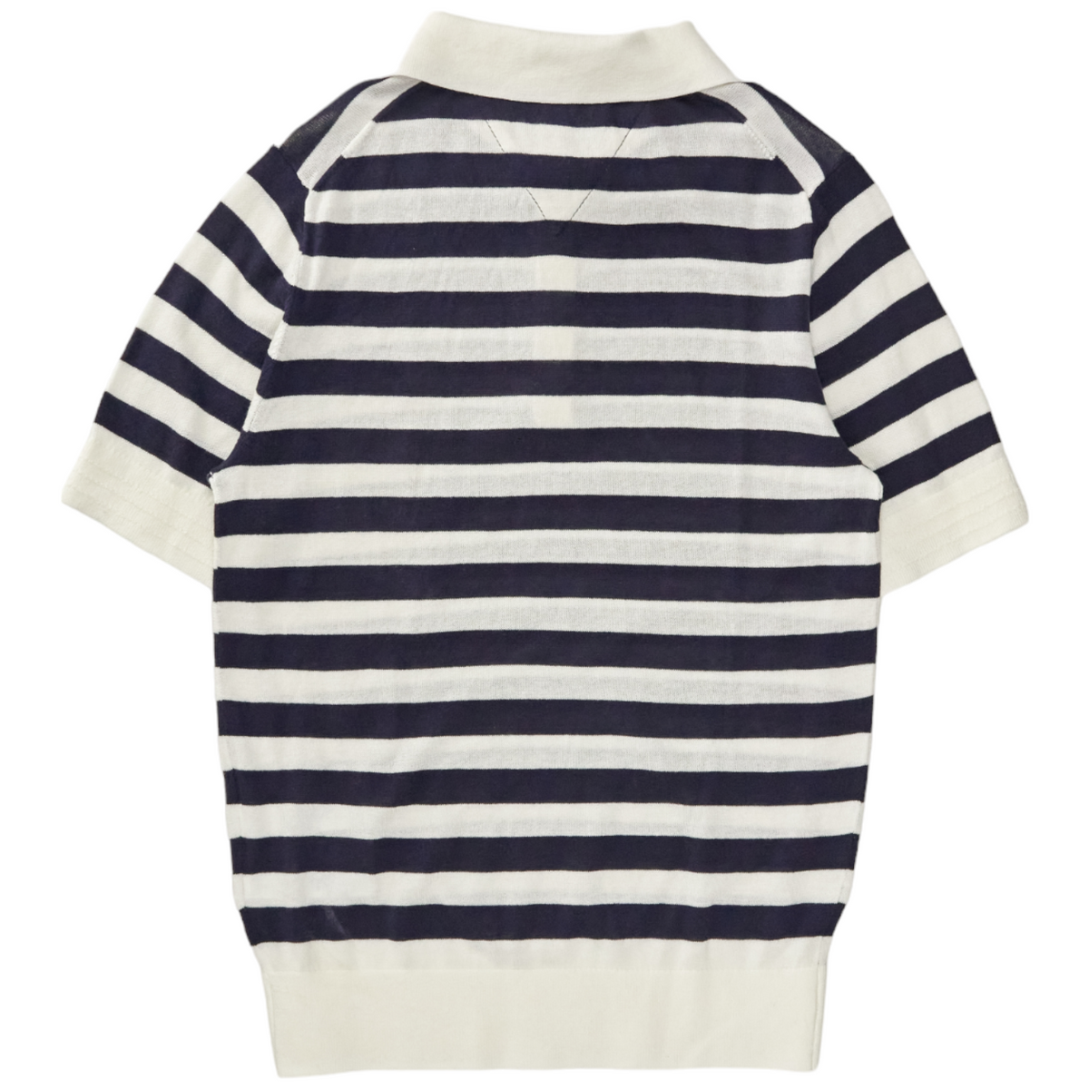 Tommy Hilfiger Navy/Cream Stripe Polo Top