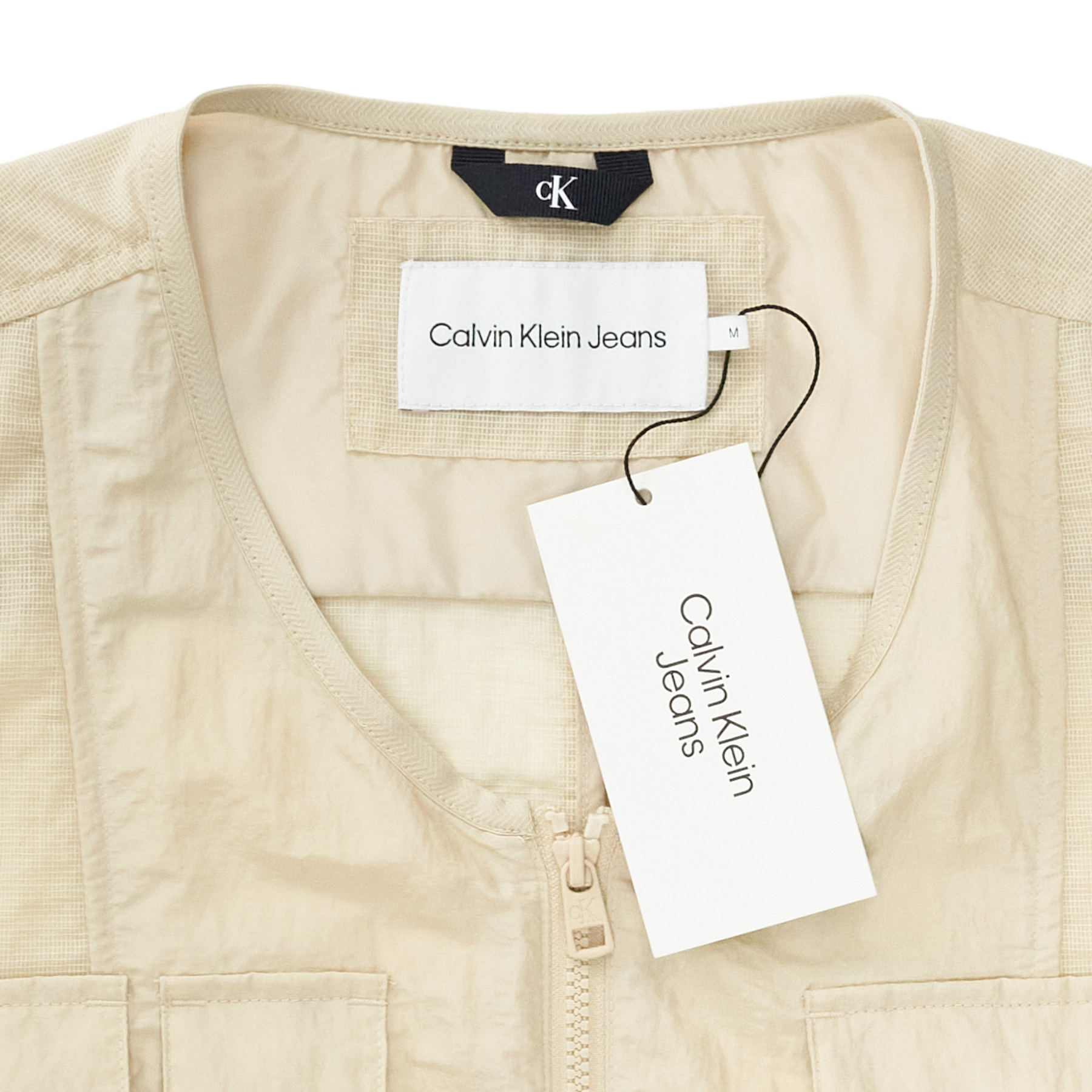 Calvin Klein Jeans Beige Mesh Vest