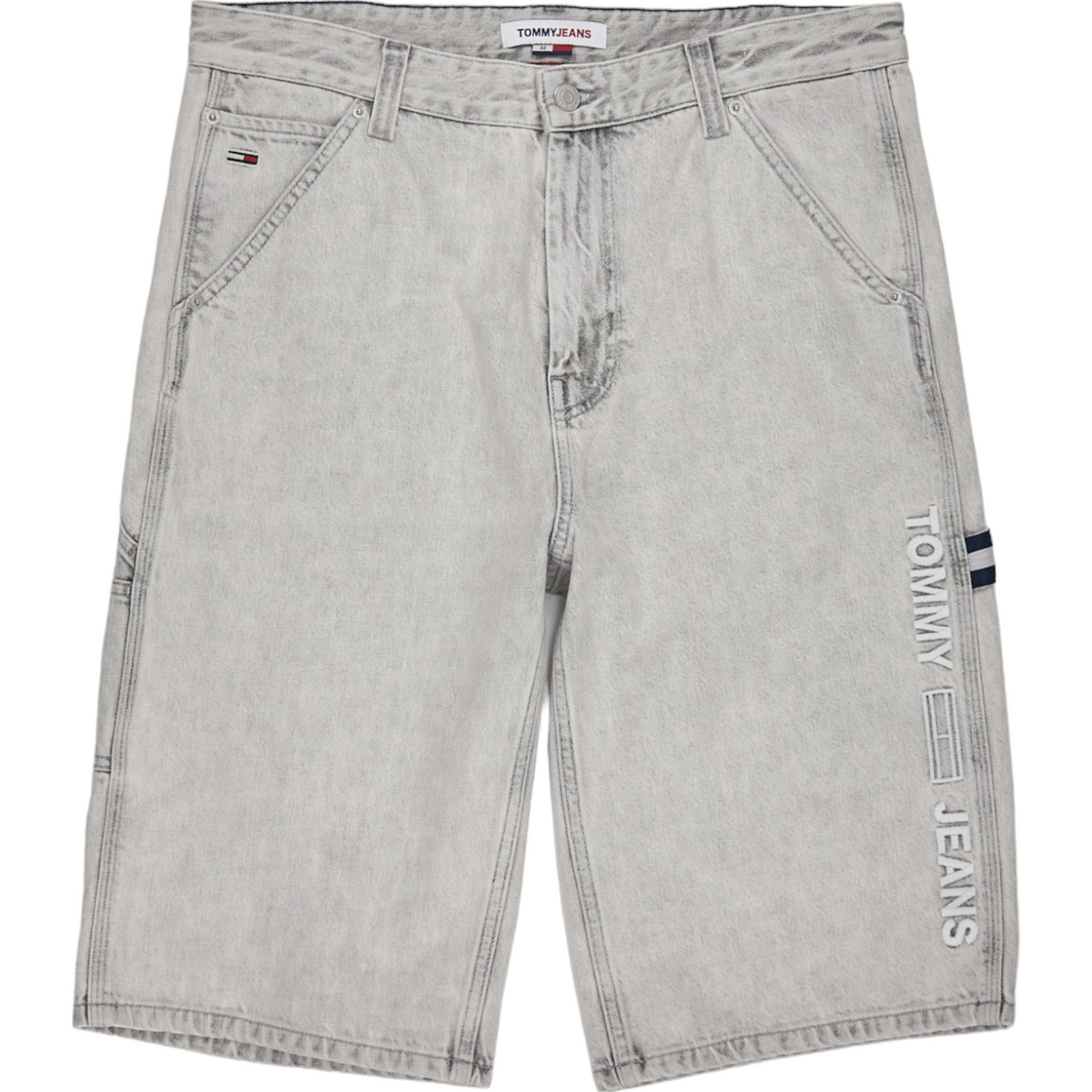 Tommy Jeans Grey Denim Jean Shorts