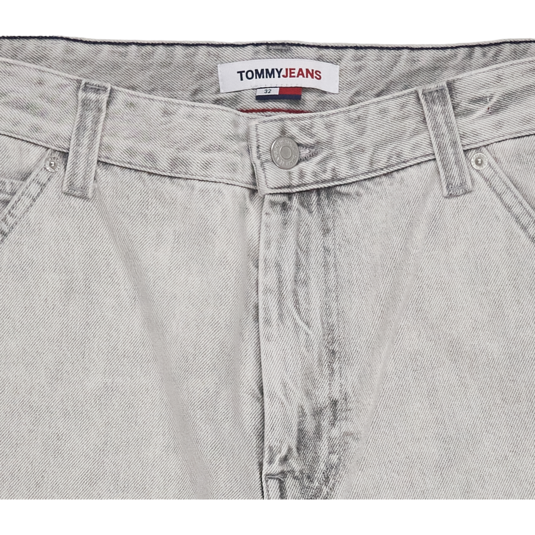 Tommy Jeans Grey Denim Jean Shorts