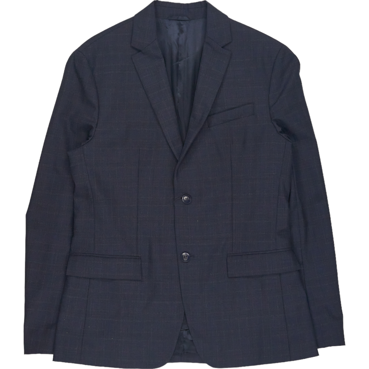 Calvin Klein Navy Subtle Check Blazer