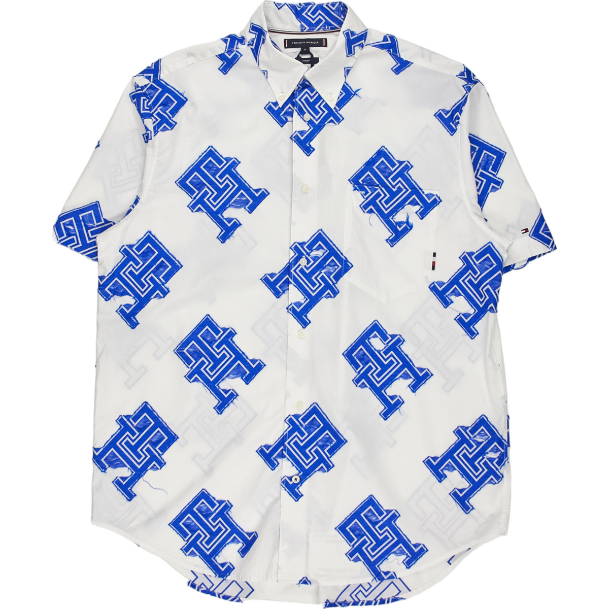 Tommy Hilfiger White/Blue Monogram Shirt
