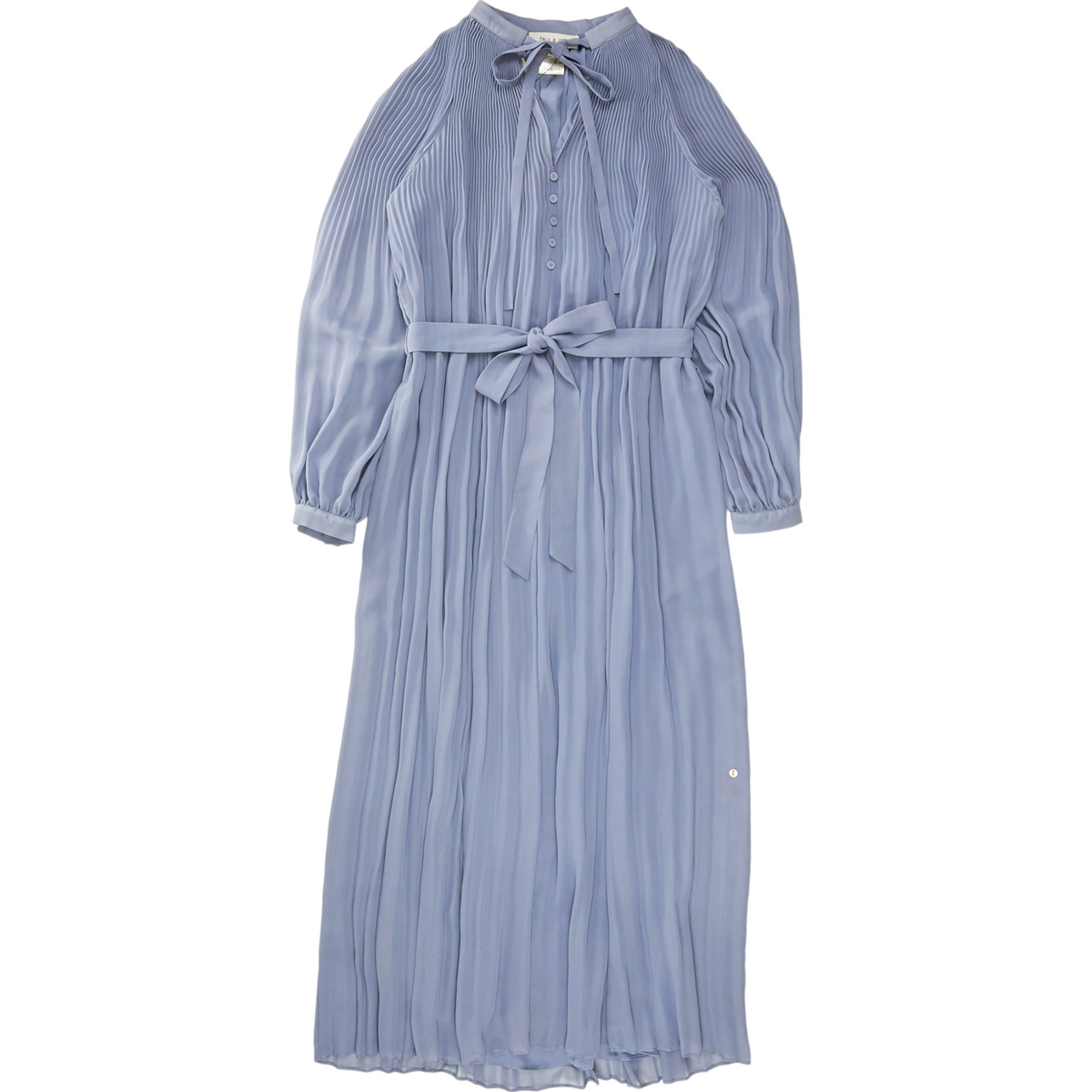 Paul & Jo Grey Knife Pleat Chiffon Dress