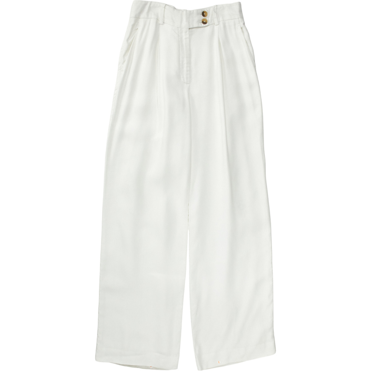 Reiss White Linen Mix Trousers