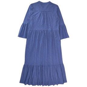NRBY Blue Slub Jaclyn Tiered Dress
