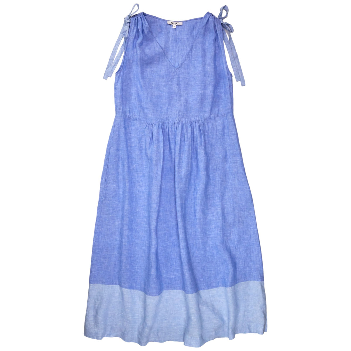 NRBY Blue Linen Sleeveless Dress