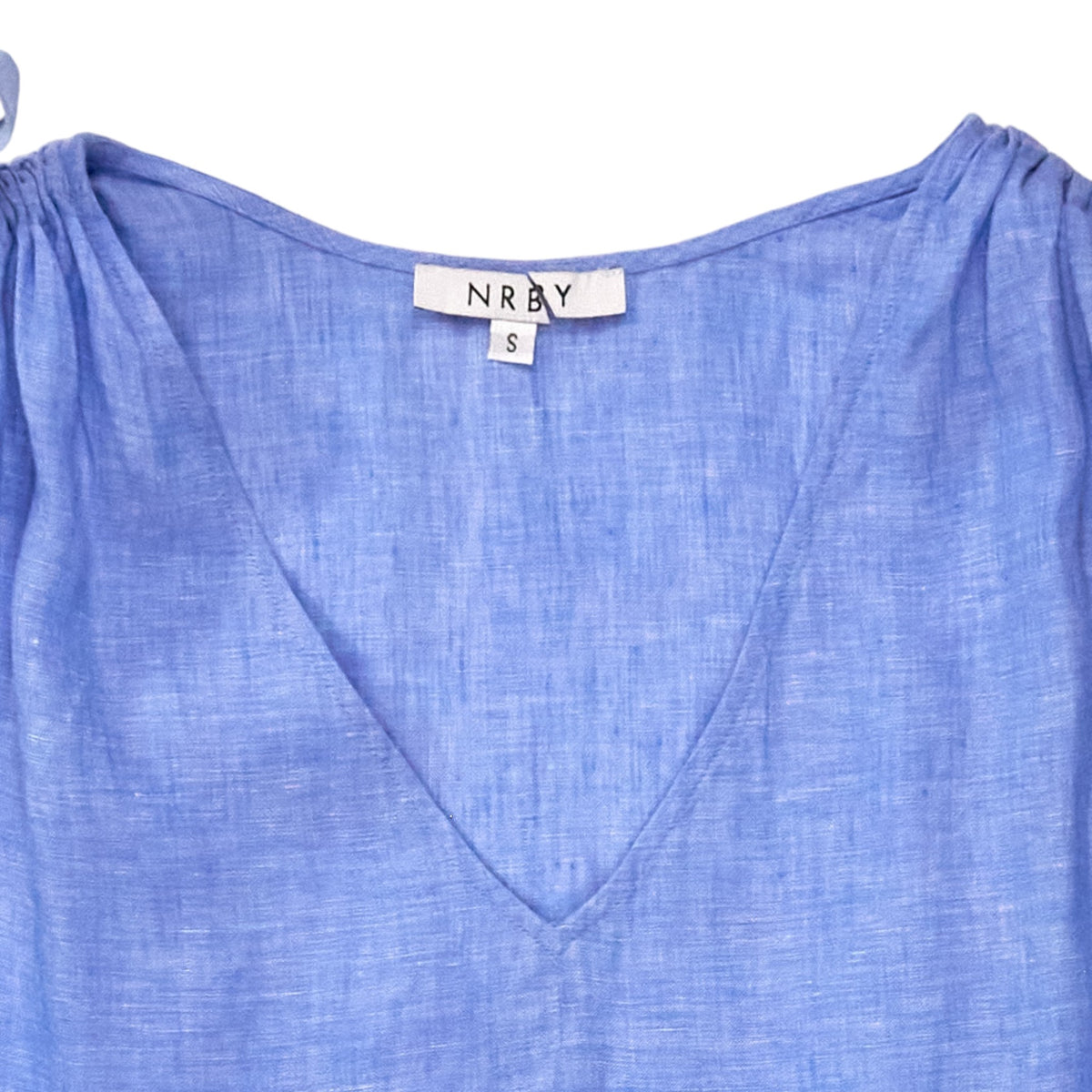 NRBY Blue Linen Sleeveless Dress