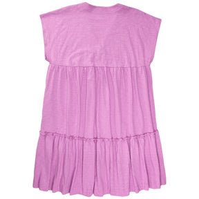 NRBY Pink Slub Tiered Dress