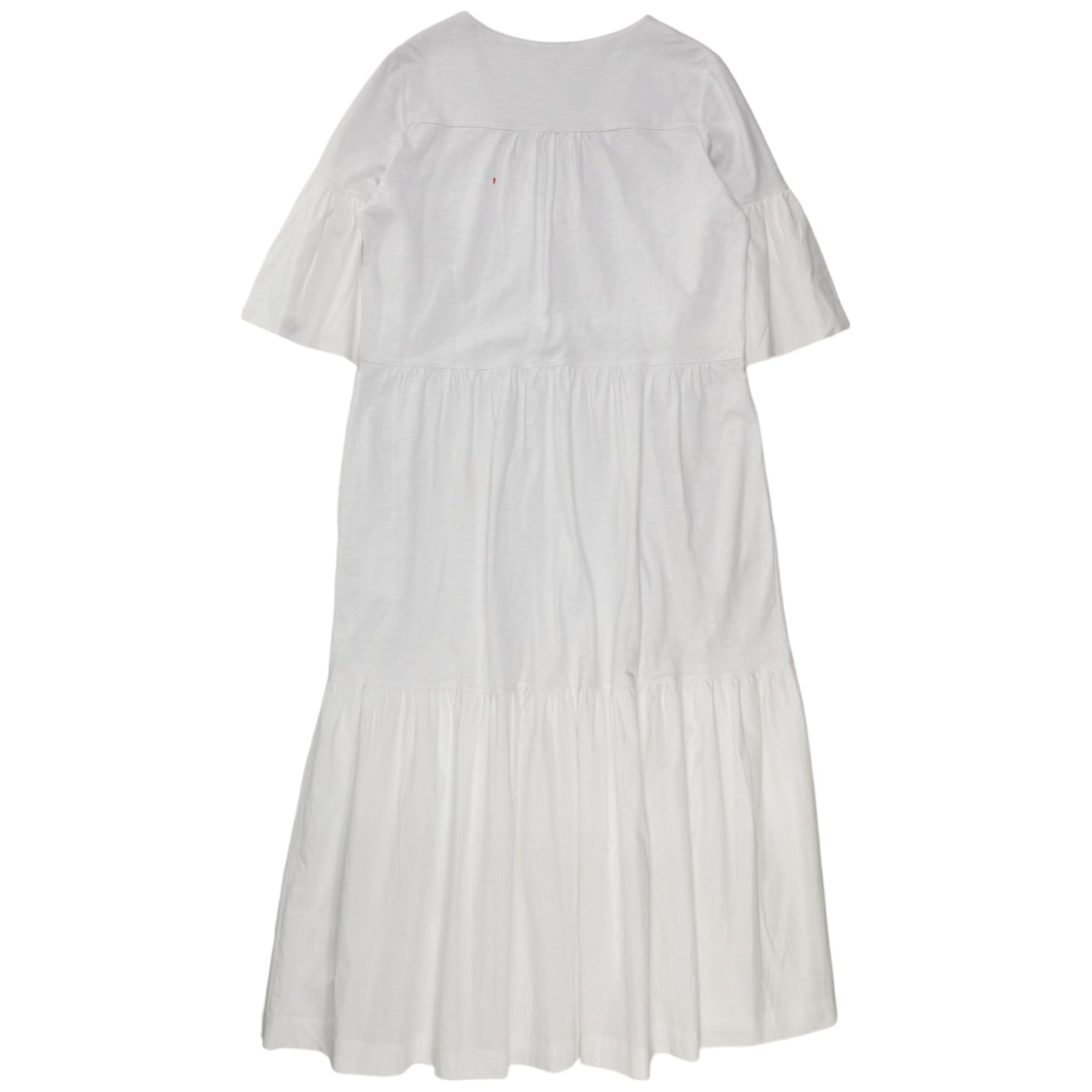 NRBY White Tiered Jersey Dress